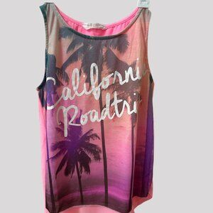 GIRLS H&M PINK CALIFORNIA THEMED TOP SIZE 10-12
